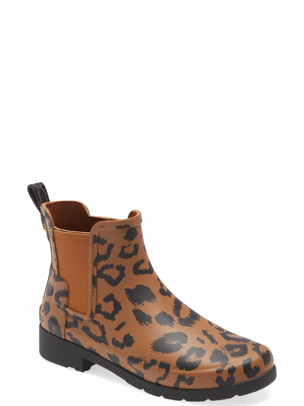 Hunter | Leopard Print Chelsea Rain Boot - Brown